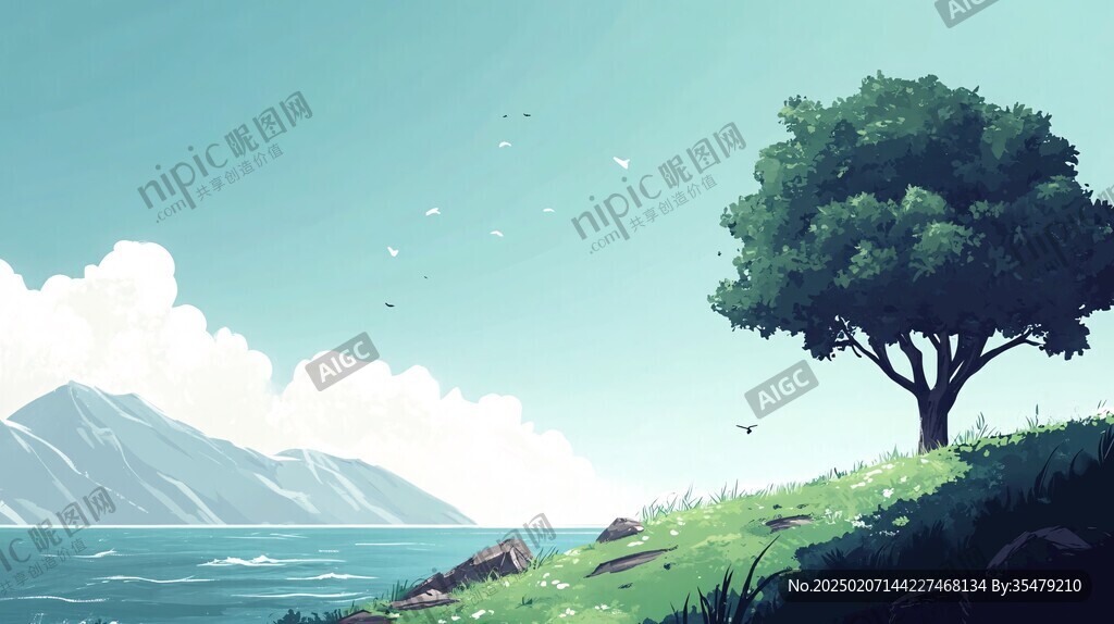 風景插畫壁紙