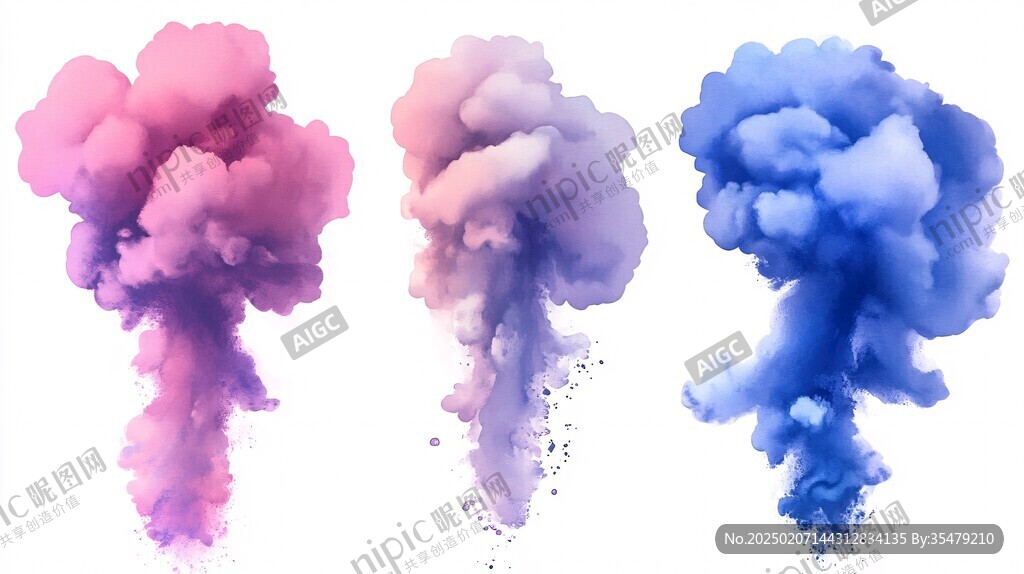 彩色粉末爆炸效果