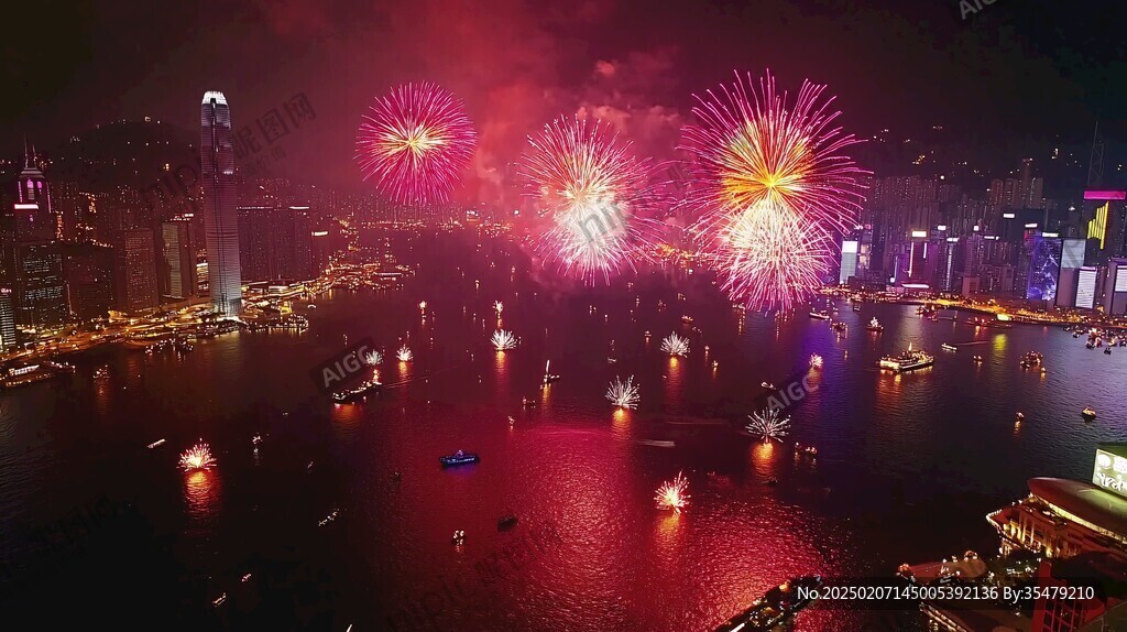 維多利亞港煙花