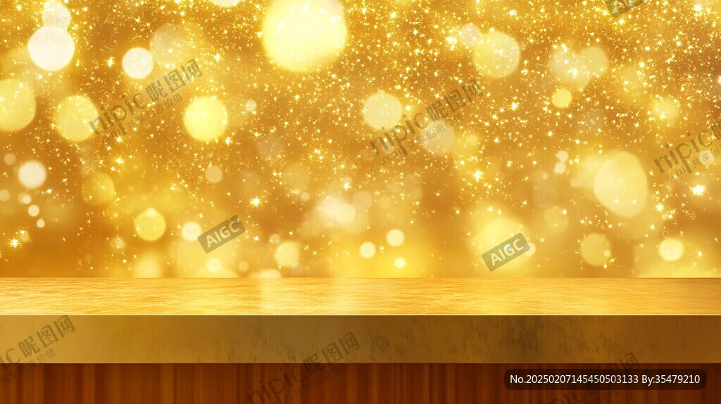 金色桌面