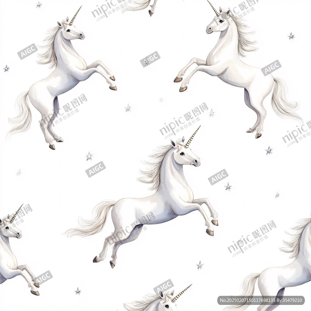 夢幻獨角獸印花圖案