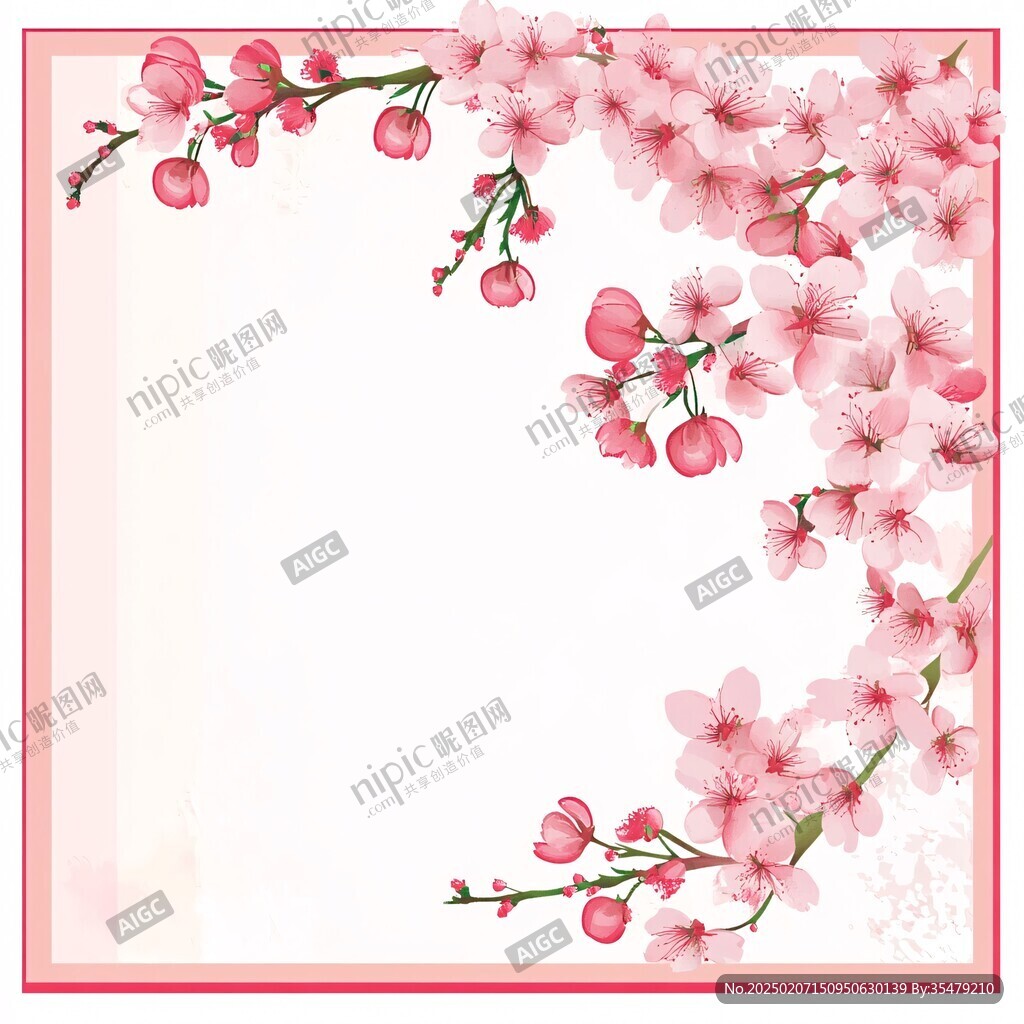桃花模板下載