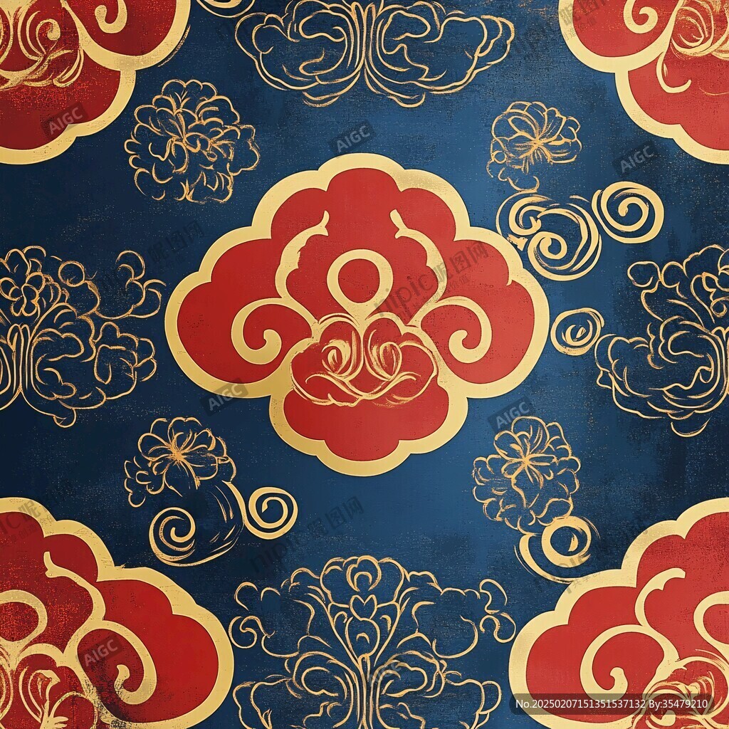 描金云紋