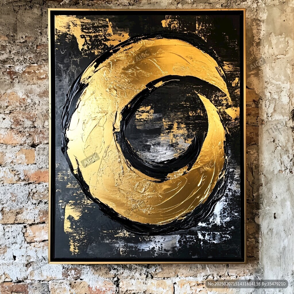 黑金抽象畫