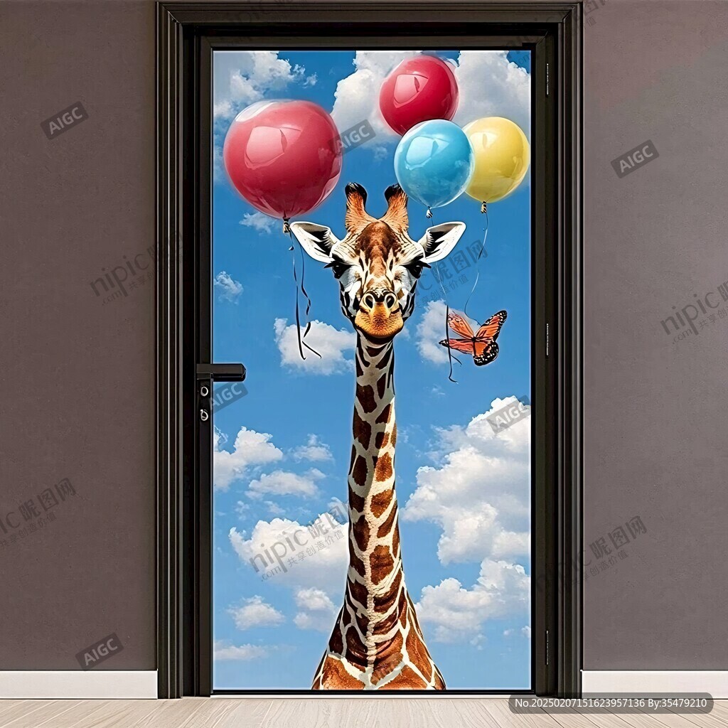 3d畫長頸鹿