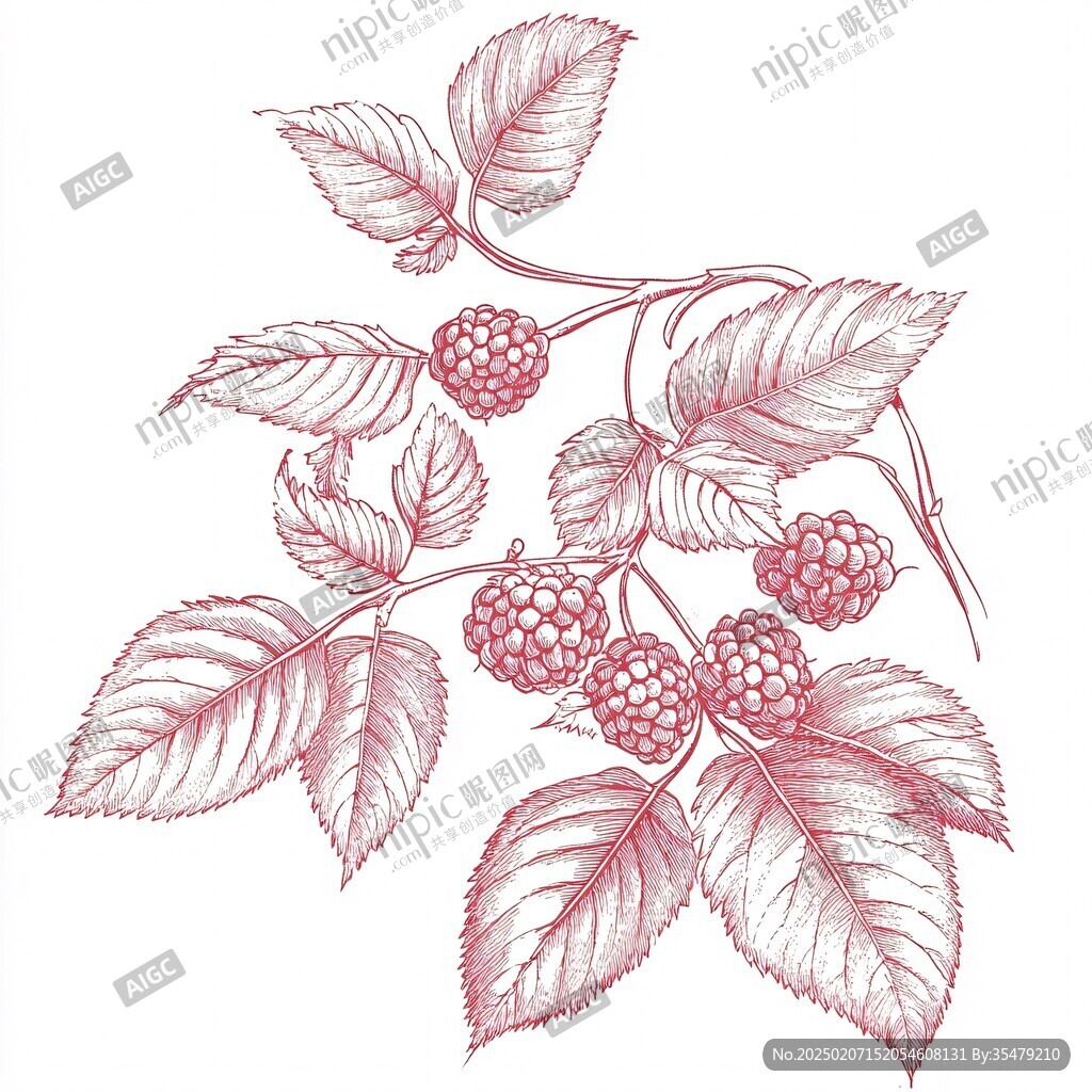 樹(shù)莓線稿
