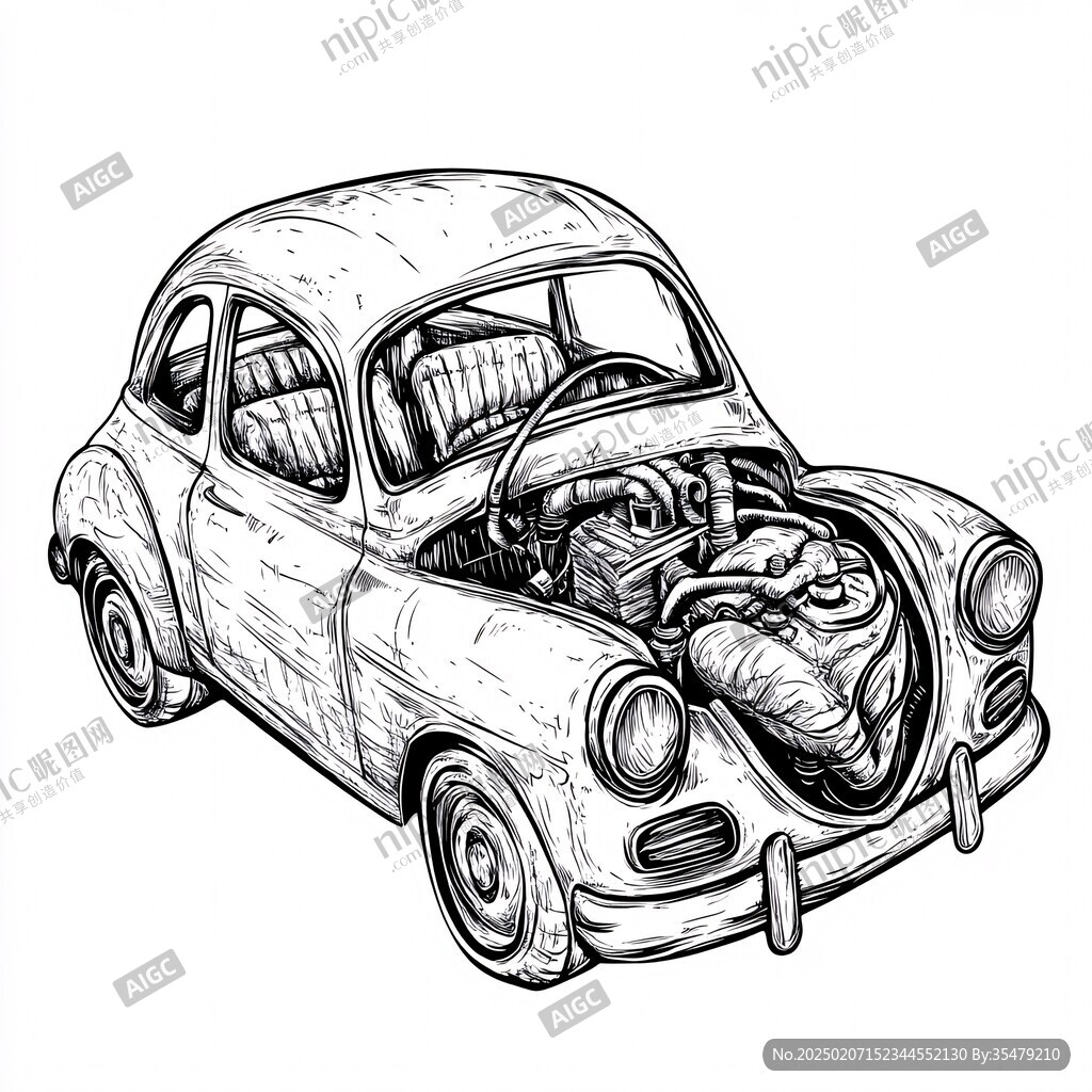 汽車零部件線描稿