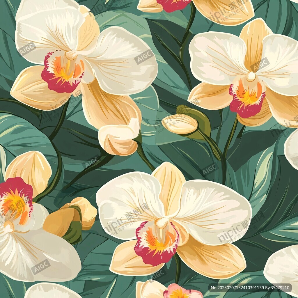 蘭花底紋