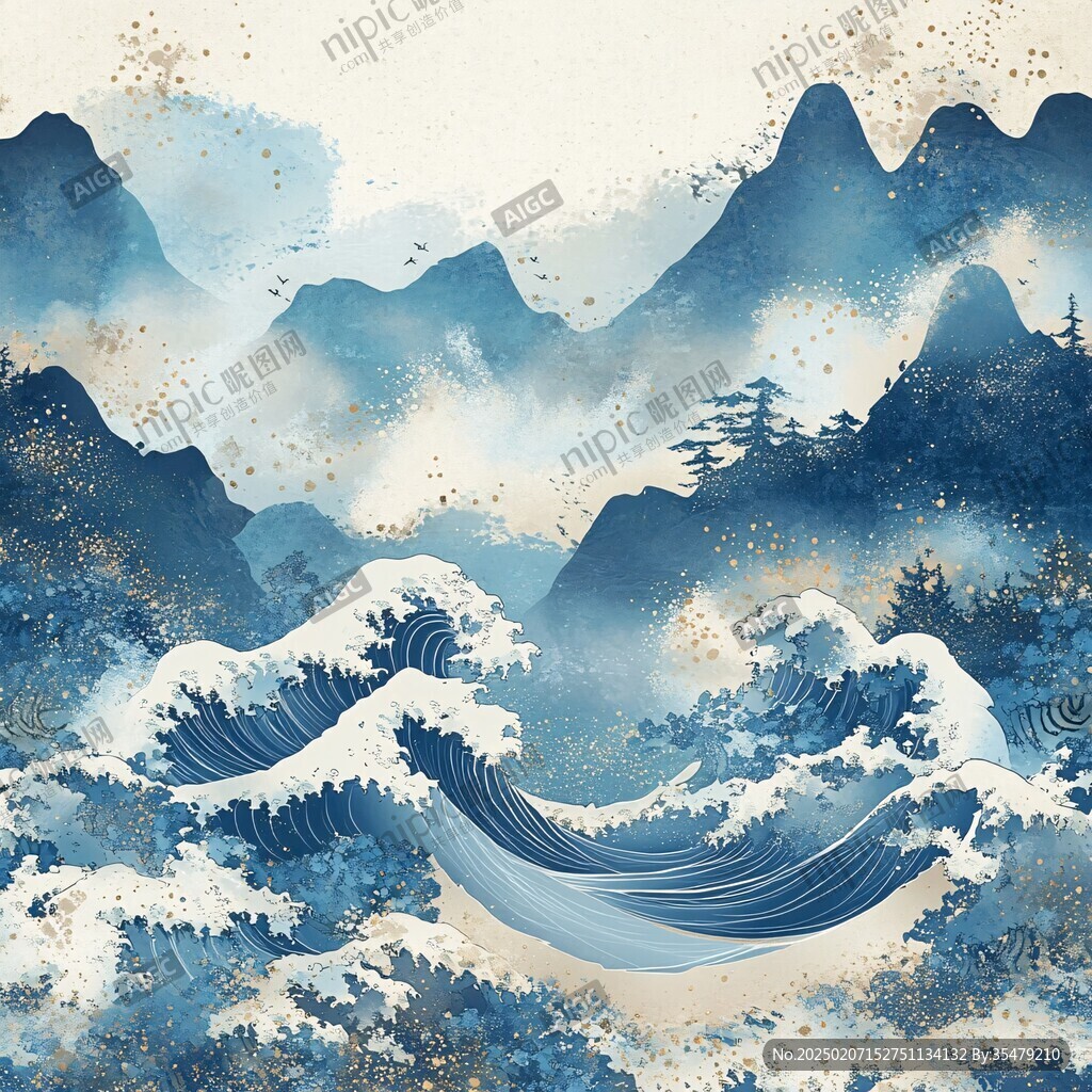 浮世繪海浪
