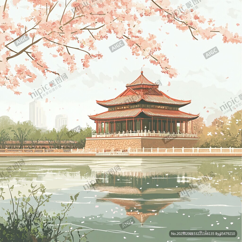 賞櫻樓插畫