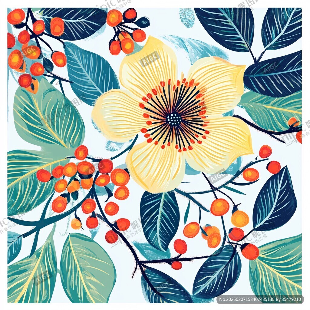 椴樹花插畫