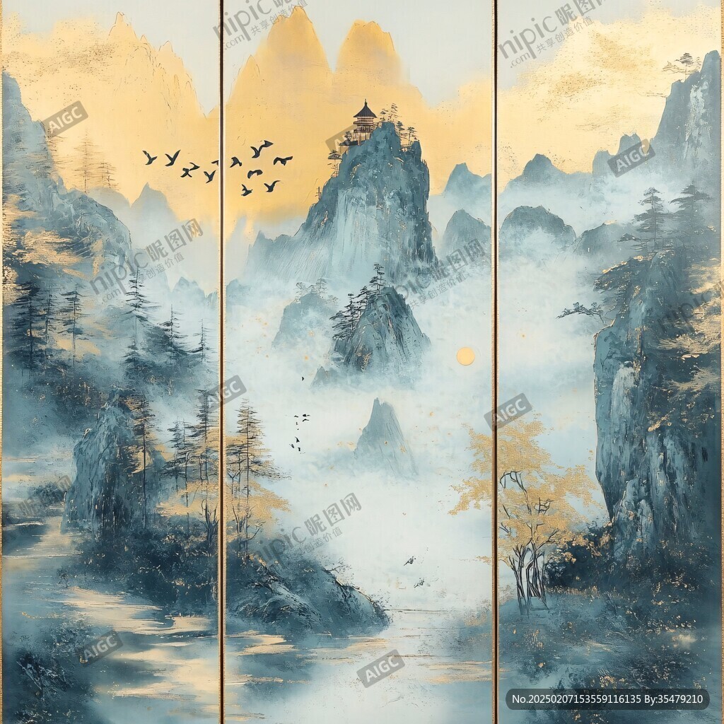 大氣山河屏風(fēng)