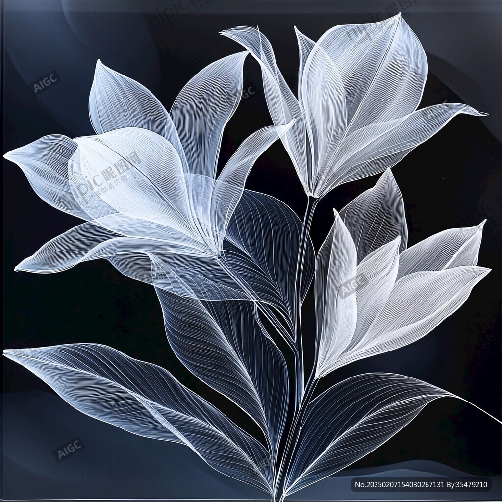 典雅百合花裝飾畫(huà)