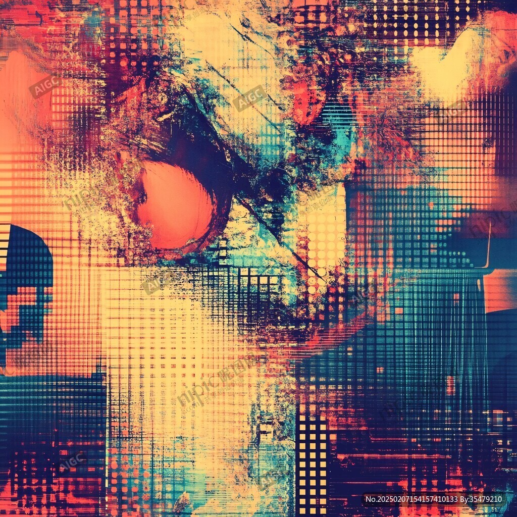 抽象拼貼畫