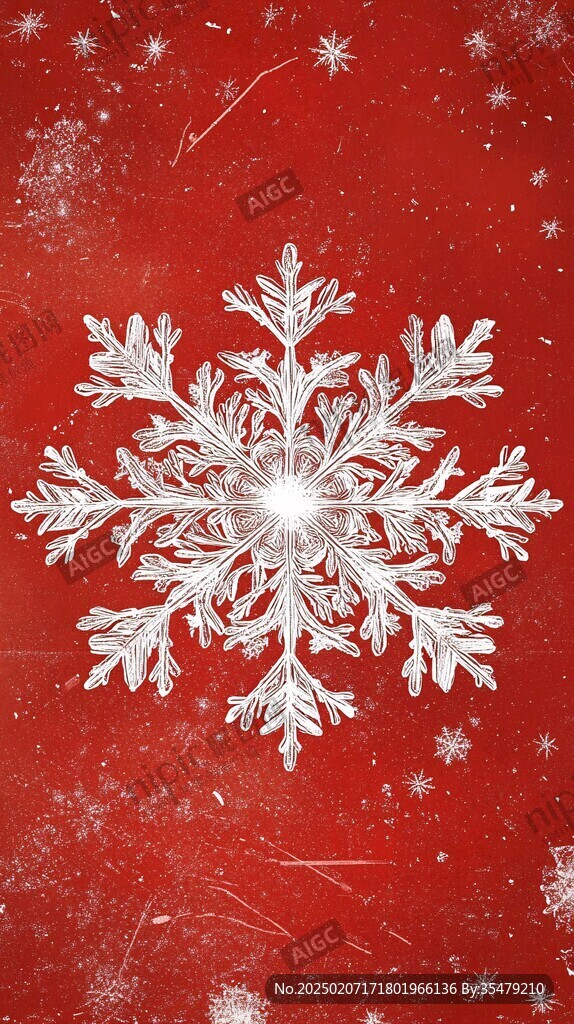 紅色圣誕節(jié)雪花