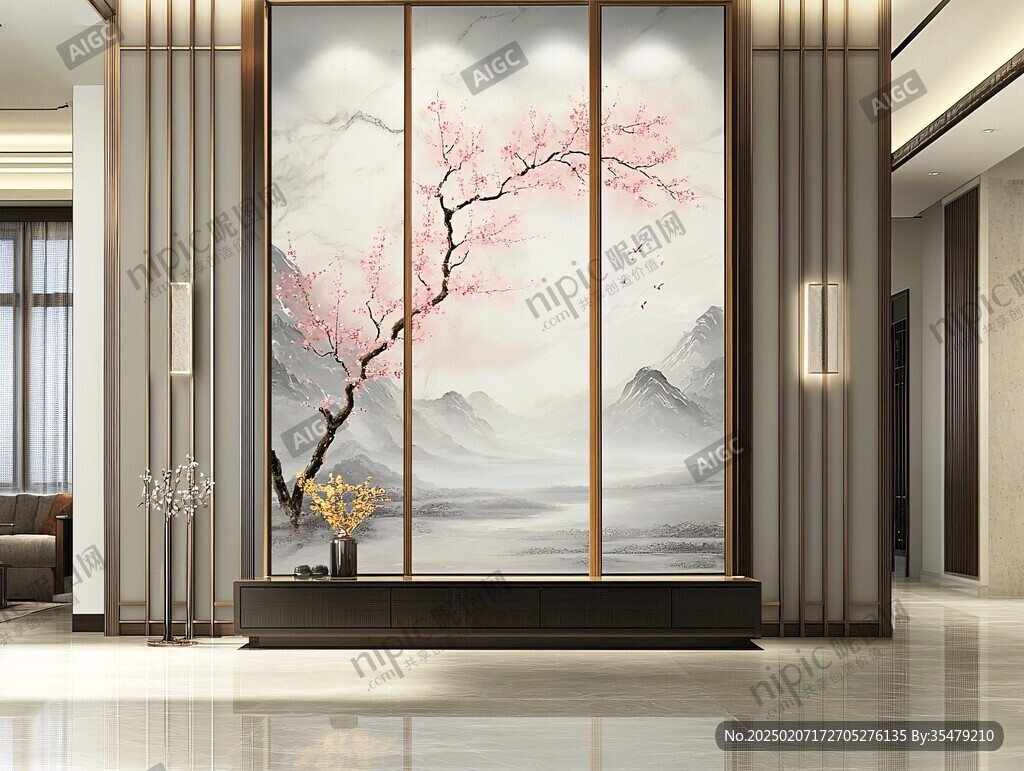桃花壁紙壁畫