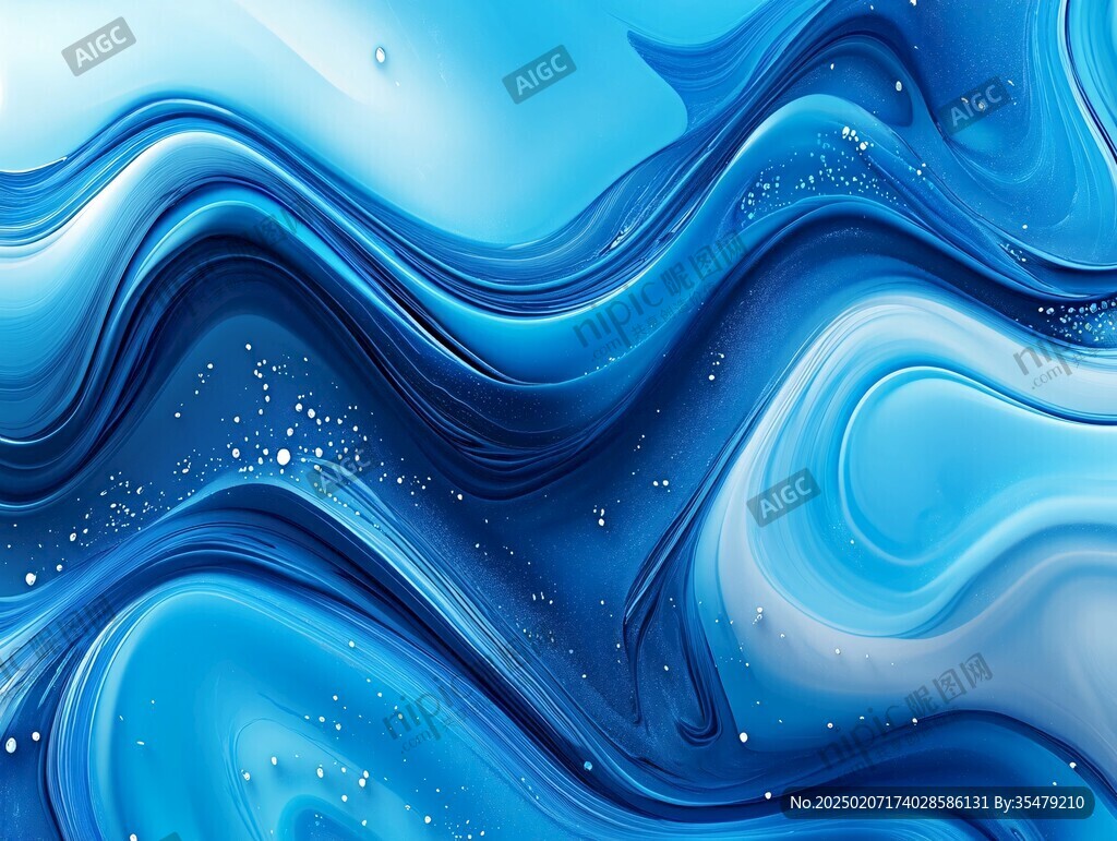 科幻感藍色流動感背景