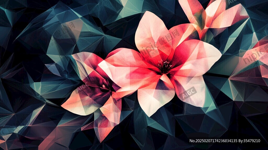 3d立體花壁紙