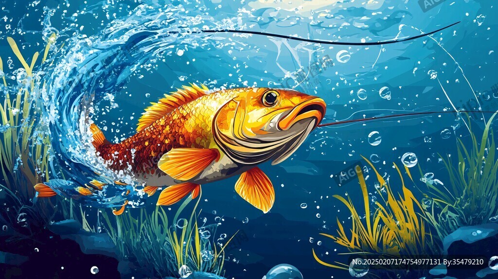 卡通寫實紅鯉魚