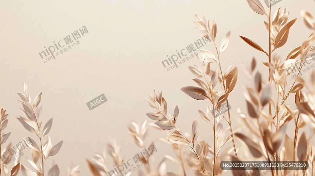 金色植物背景