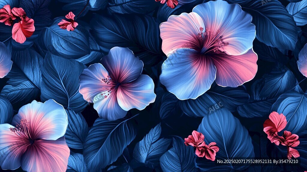 芙蓉花背景墻