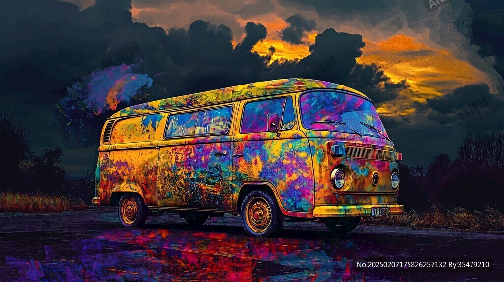 彩繪大巴車(chē)