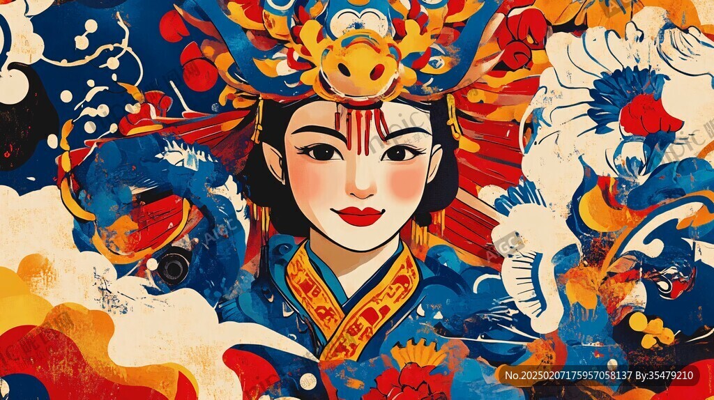 民族風(fēng)包裝插畫