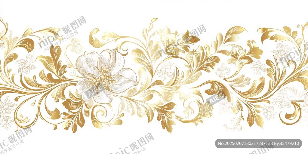 金色歐式花