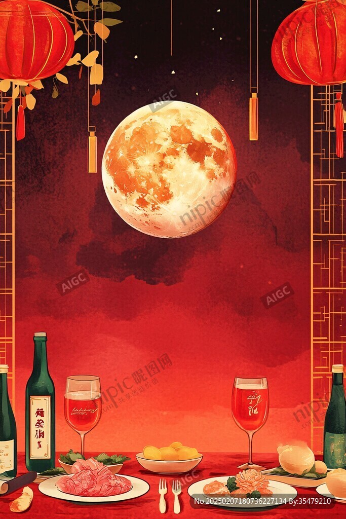 滿月酒主題背景