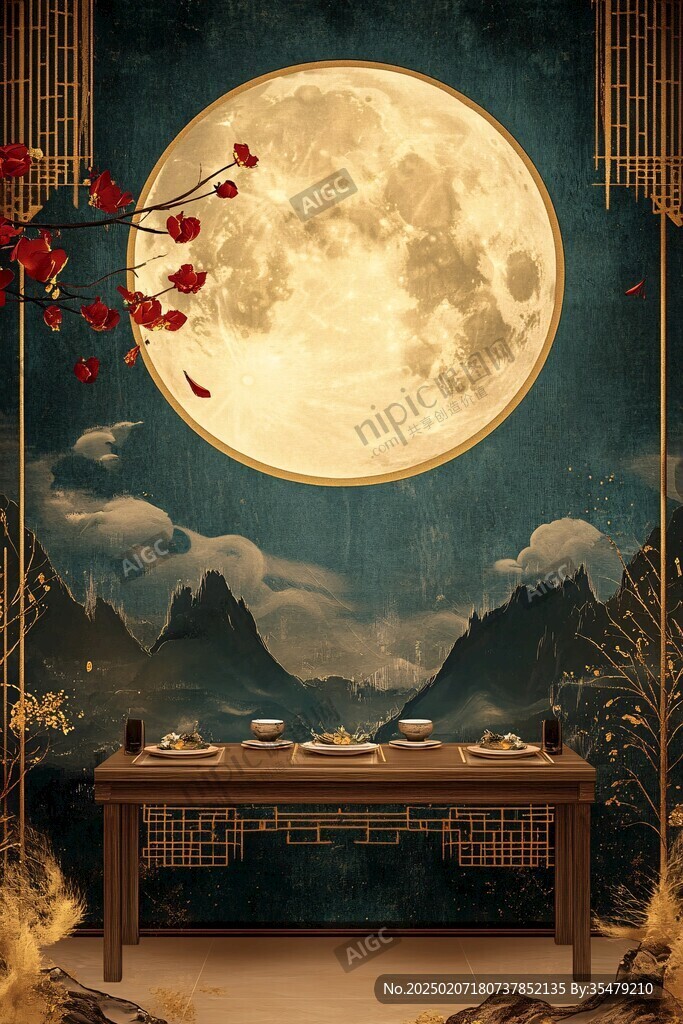 滿月酒舞臺背景