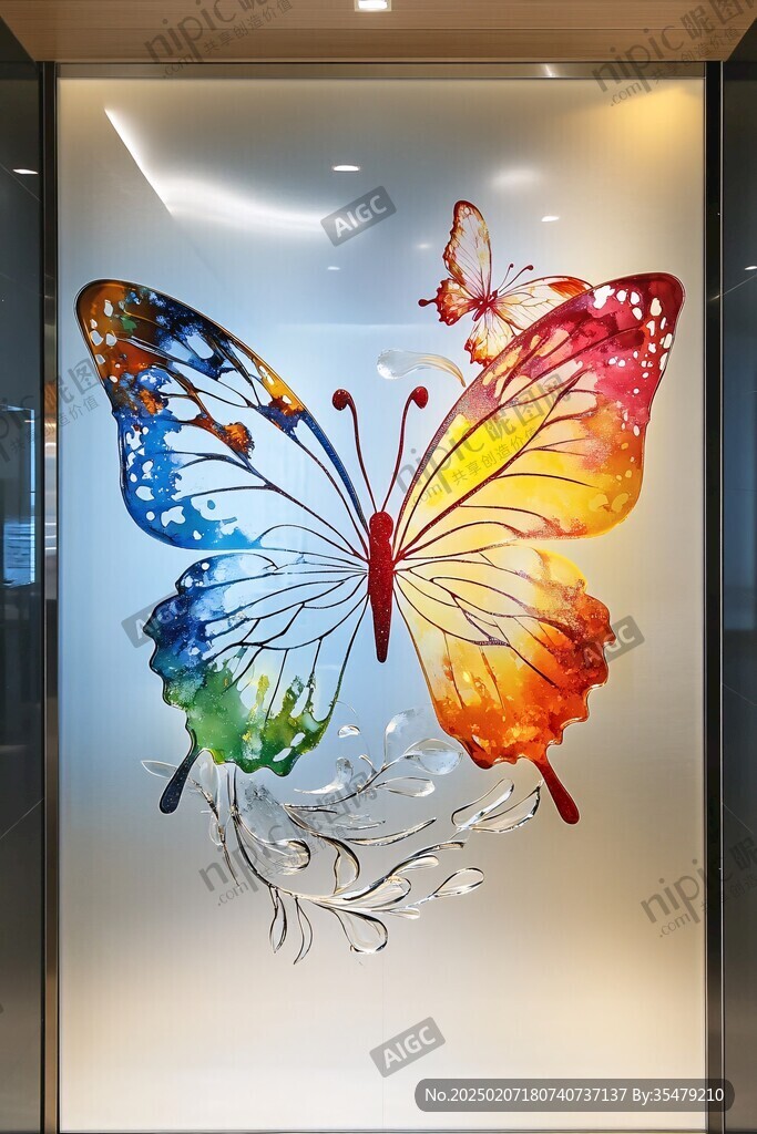 蝴蝶造型展板