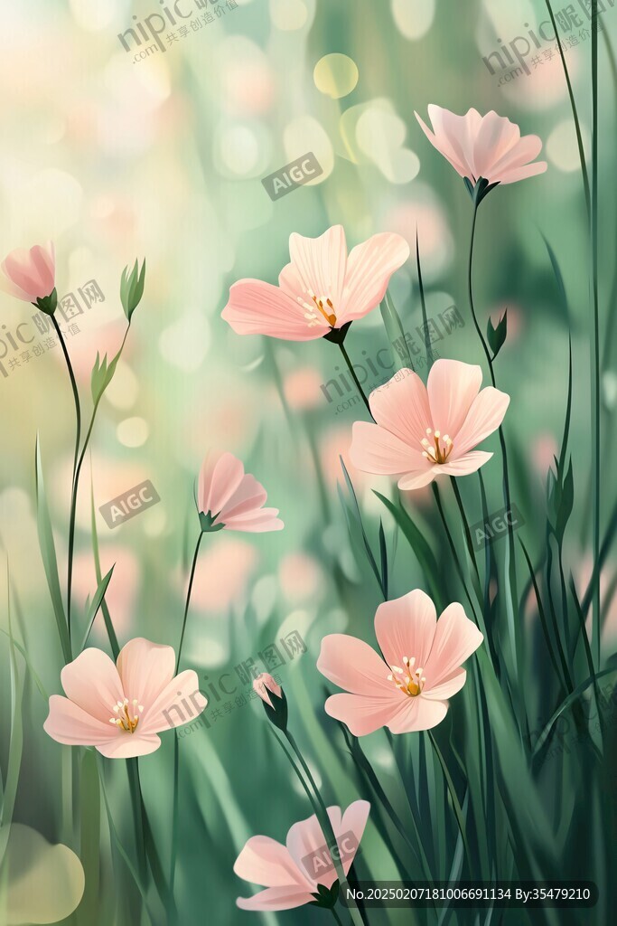 格桑花插畫