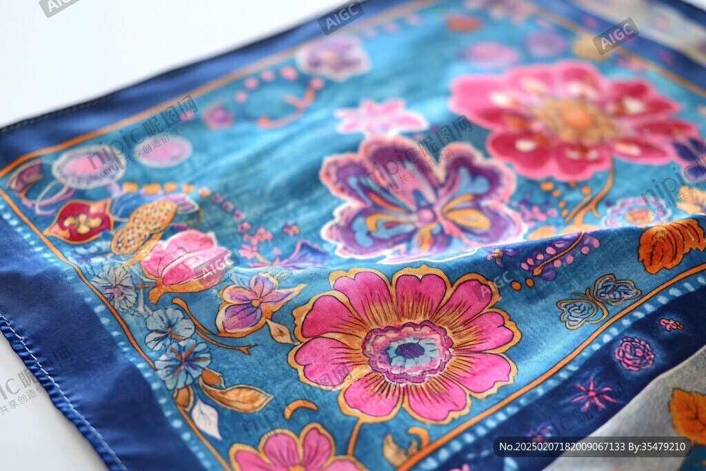繡花絲巾