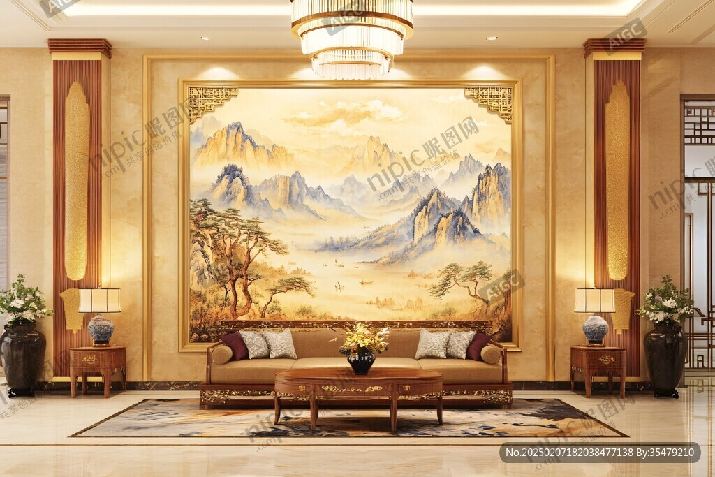 金線山脈客廳背景