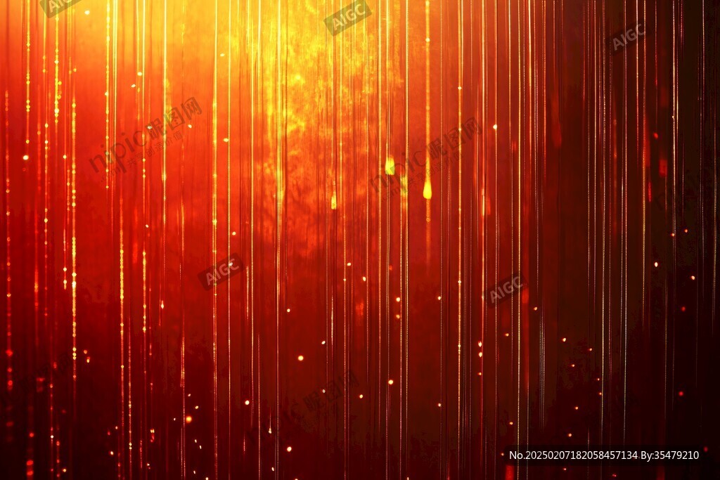 金色夢幻燈光紅色