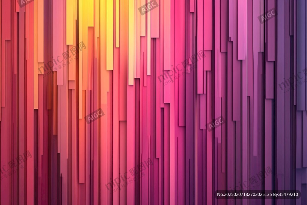 多彩豎線條漸變背景