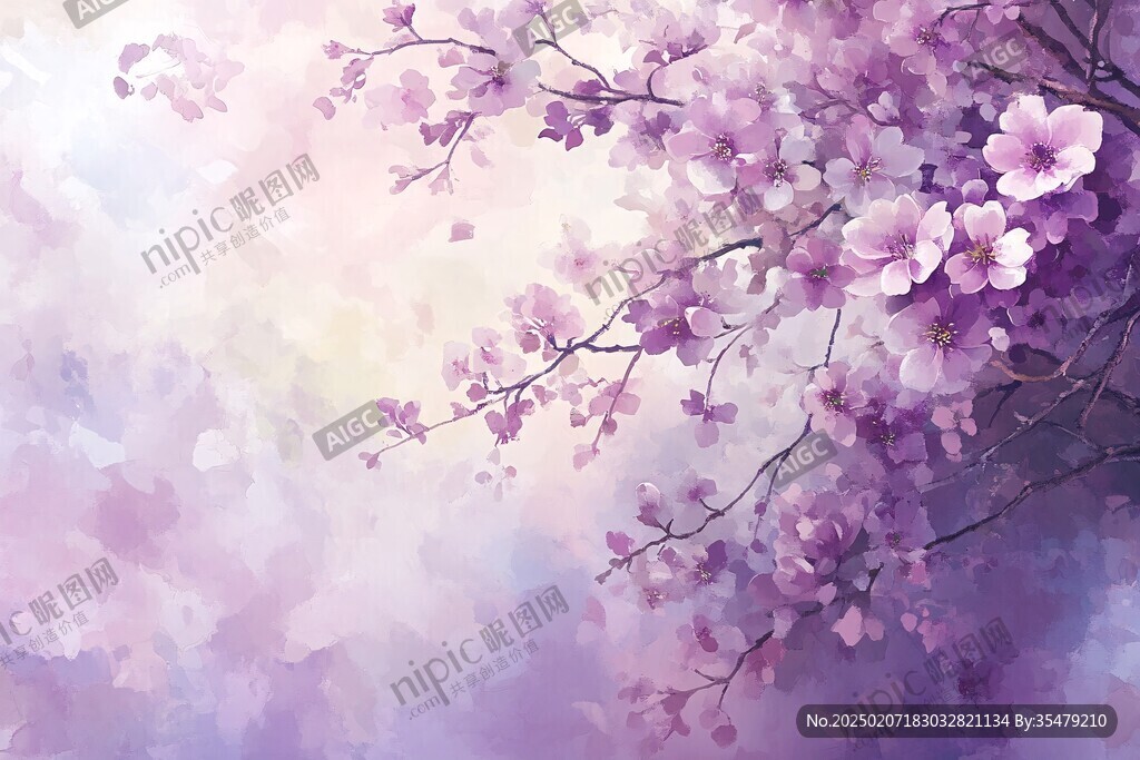 夢(mèng)幻背景杏花杜鵑花