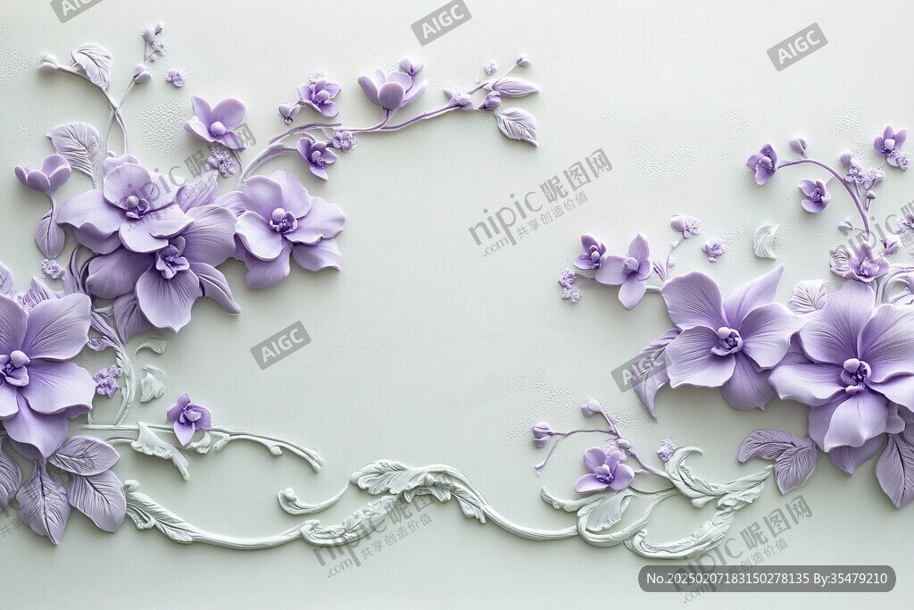 紫色紙花