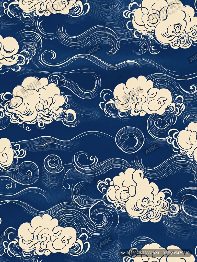 海水云紋