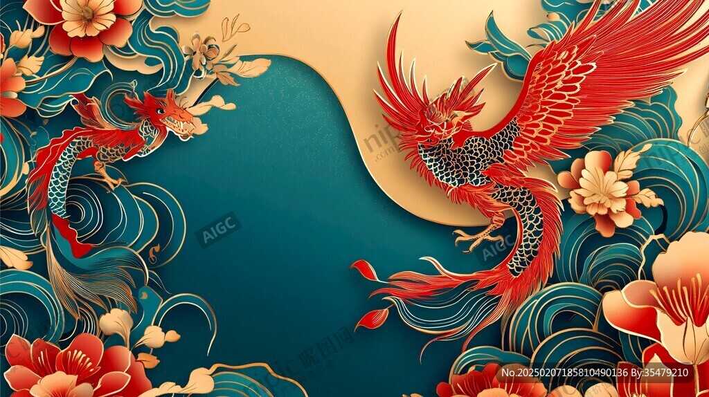 鳳凰包裝插畫