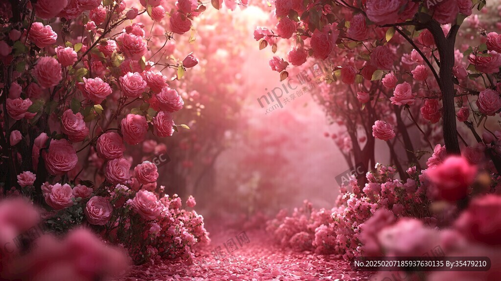 唯美薔薇花路