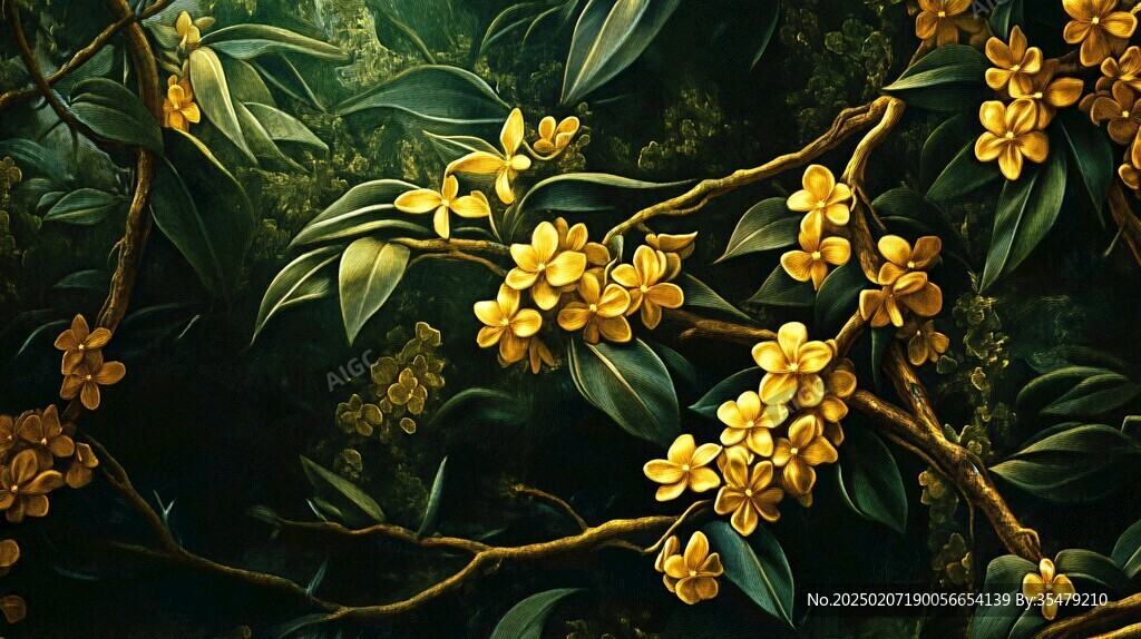 桂花包裝插畫