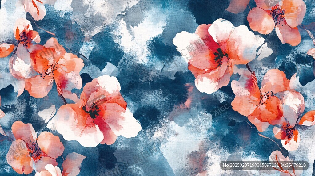 數(shù)碼印花圖案花卉