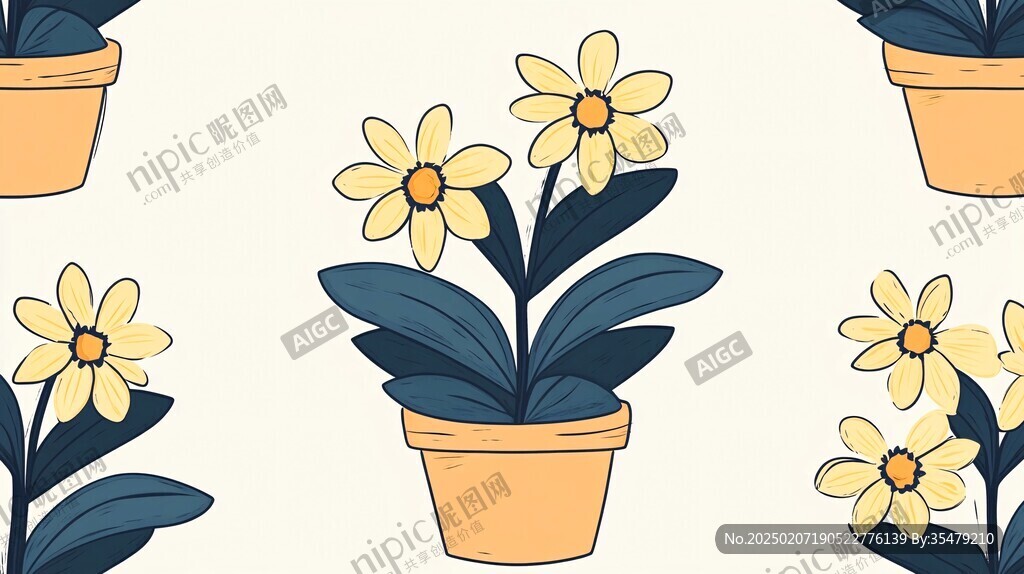 花盆背景圖