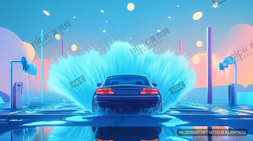 洗車背景圖