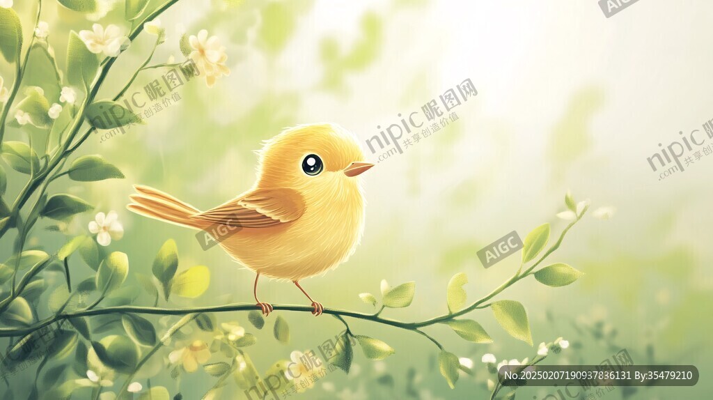 相思鳥插畫