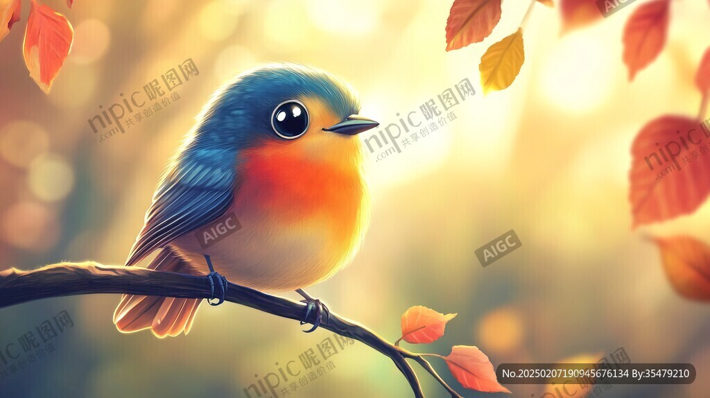 相思鳥插畫