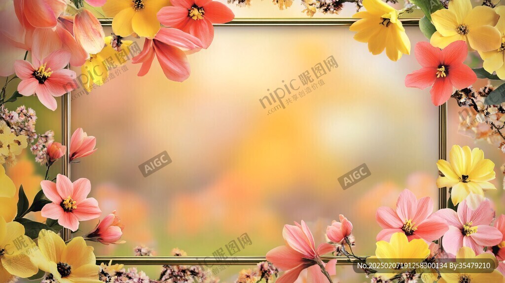 花朵展板背景