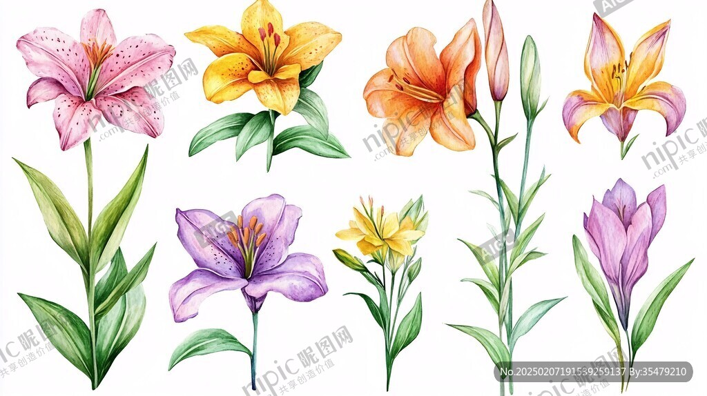 萱草插畫