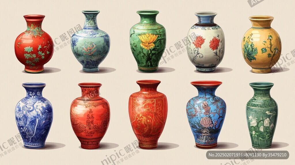 四季花瓶